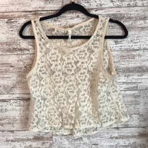 Off-White lace tank